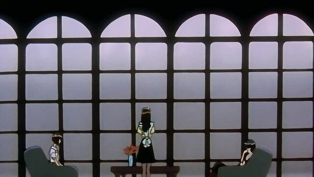 Kawarazaki-ke no Ichizoku hentai sisters in black dresses by window