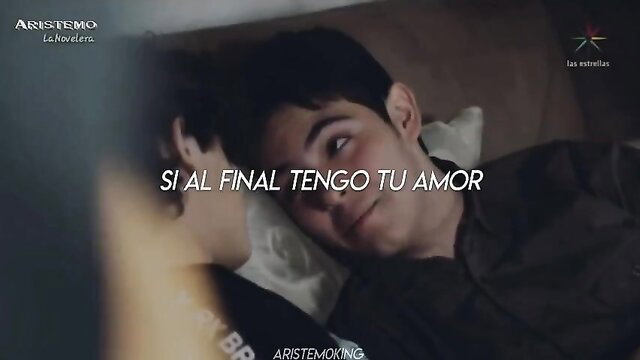 Two young Latino men cuddling intimately in bed, boys love drama thumbnail