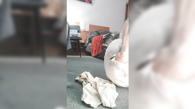 Ostryperv tears pants and fucks own ass with toy solo