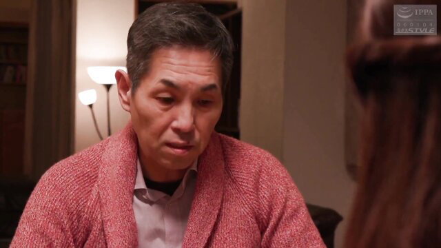 Megumi Meguro in pink robe, intimate JAV scene with man