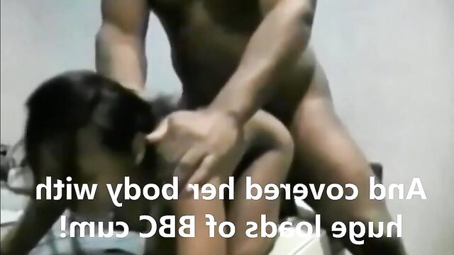 Asian GF with huge BBC, cum-covered body in intense sex PMV