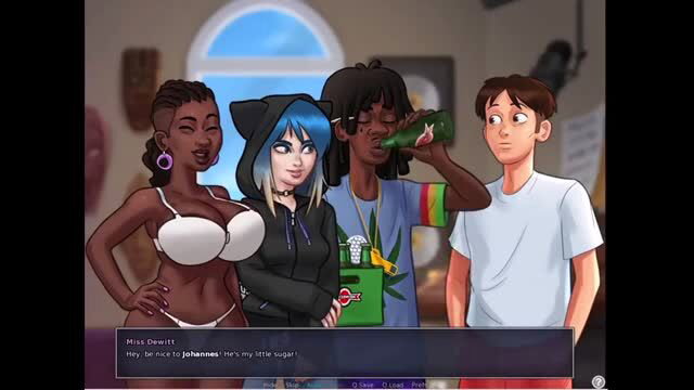Summertime Saga Miss Dewitt busty black teacher with students