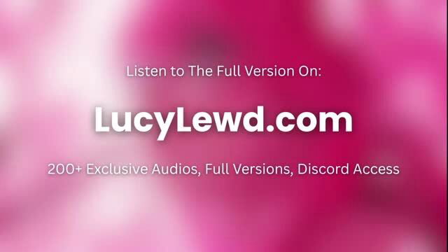 ASMR audio thumbnail with pink flower background and LucyLewd.com promo