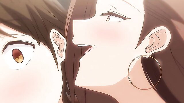 Anime JAV gal whispers seductively to guy close-up, Imaizumin Chi Ep 4